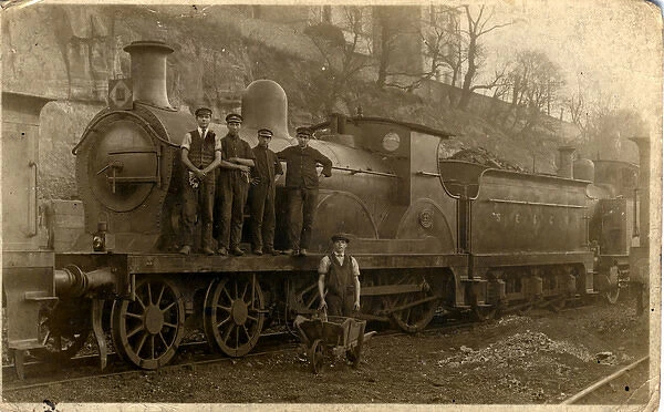 4-4-0 Locomotive & Railway Workers, Thought to be at Minster