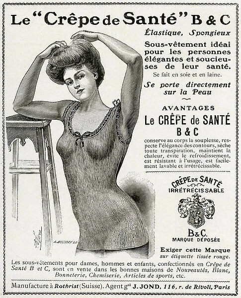 Advert for Le Crepe de Sante underwear 1906