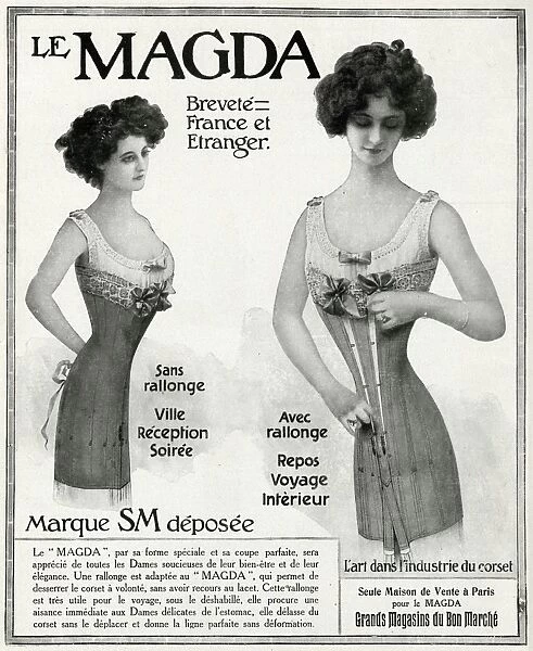 Advert for Le Magda womens corsets 1910