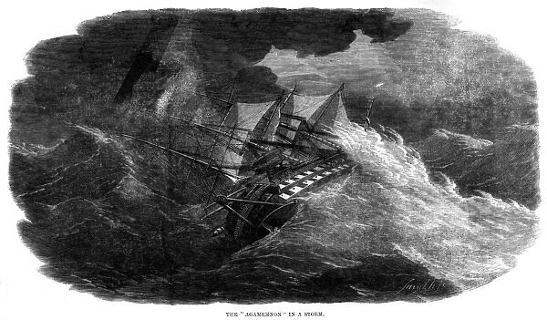 The Agamemnon in a storm