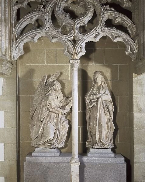The Annunciation. 15th c. Gothic art. Sculpture