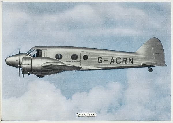 AVRO 652. Originally designed as a light transport for Imperial Airways