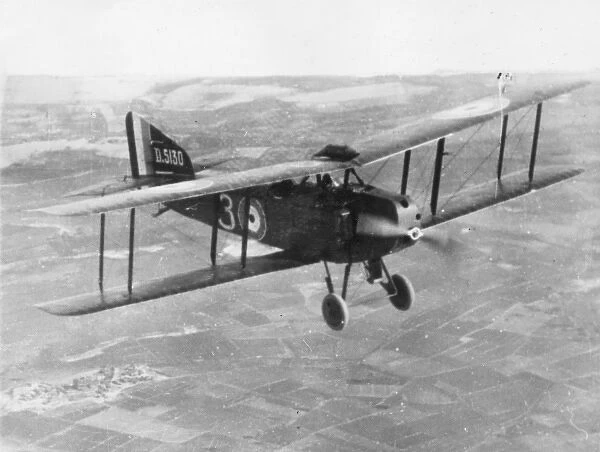 British Armstrong Whitworth FK8 biplane in flight, WW1