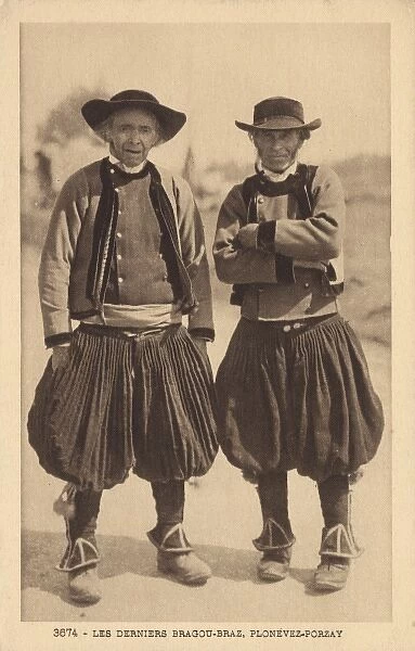 Brittany, France - two men in traditional costume