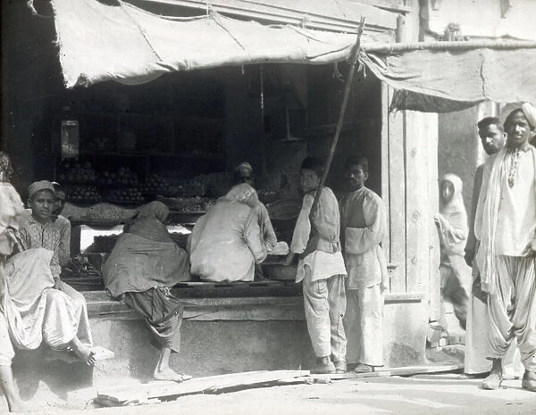 Cafe or shopfront, Indian market