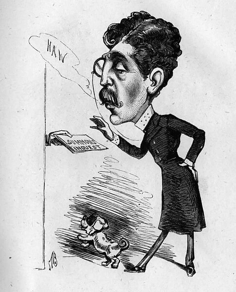 Caricature of the actor-manager Sir. Squire Bancroft
