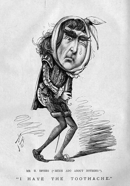 Caricature of Henry Irving, English actor-manager
