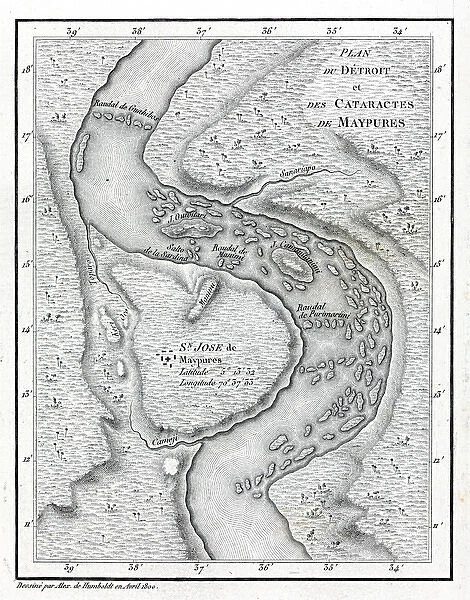 Cataracts of Maypures map
