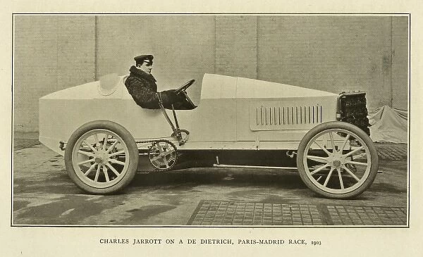 Charles Jarrott on a De Dietrich, Paris-Madrid Race, 1903