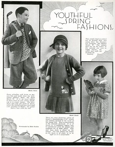 Childrens Spring Fashions, 1930s