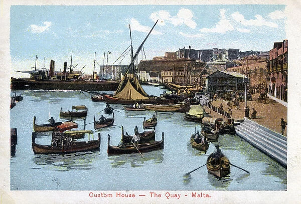 Custom House - The Quay - Malta. Date: circa 1900s