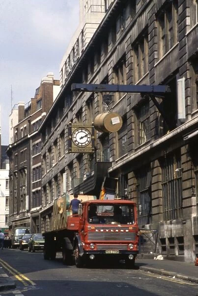 Delivery of paper for newsprint, Fleet Street, London