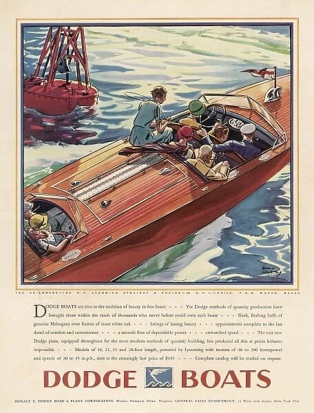 Dodge Boat Advert  /  1930