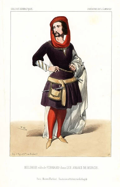 Etienne Melingue as Fernand in Les Amans de Murcie, 1844
