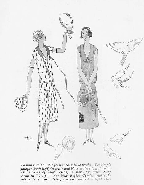 Two frocks from Lanvin, Paris, 1925