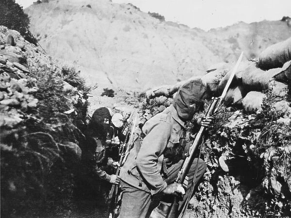 Gas alarm at Gallipoli WWI