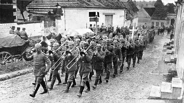 A German band on the march during the war