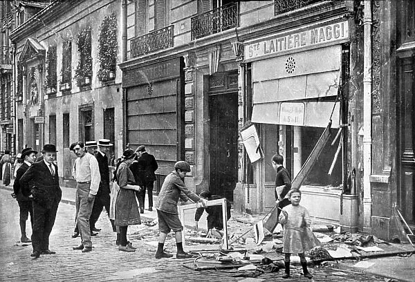 German shop wrecked at the outbreak of World War I