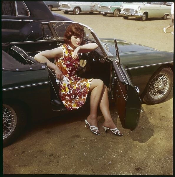 Girl in Mgb 1960S