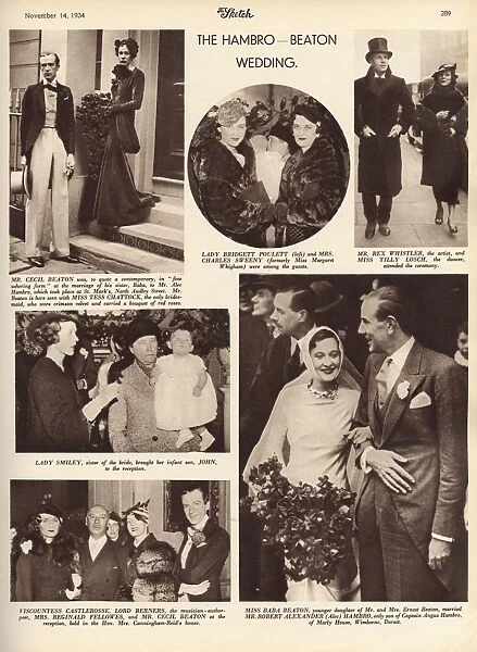 The Hambro - Beaton wedding, 1934