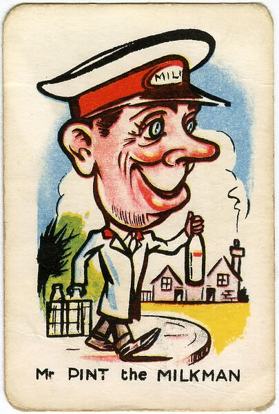 Happy Familes Playing Cards - Mr Pint the Milkman
