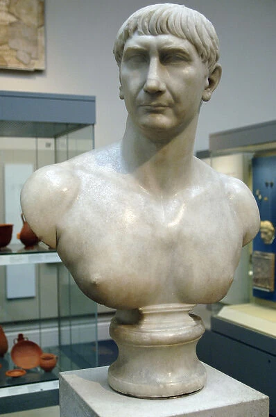 Head of roman emperor Trajan
