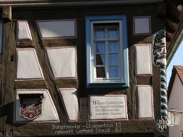 House detail, Bad Wimpfen, Baden Wurttemberg, Germany
