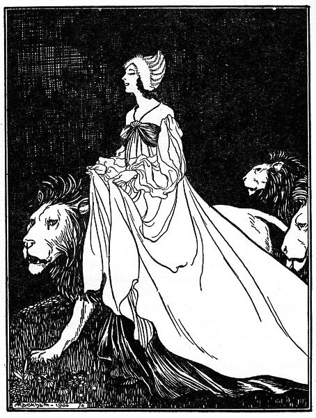 Illustration, The Lady and the Lion
