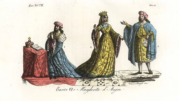 King Henry VI of England and his queen, Margaret of Anjou