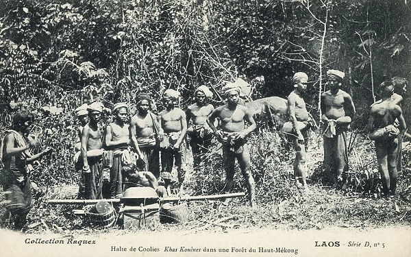 Laos - Forest Coolies (Labourers) in the Upper Mekong region