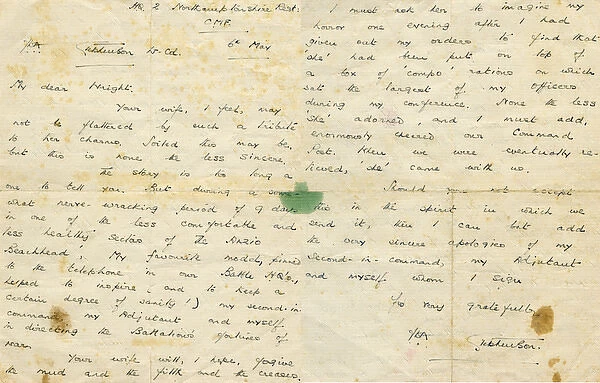 Letter to David Wright from WWII soldier