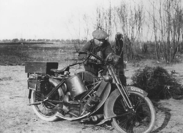 Man of a Motorcycle Machine Gun Unit, WW1