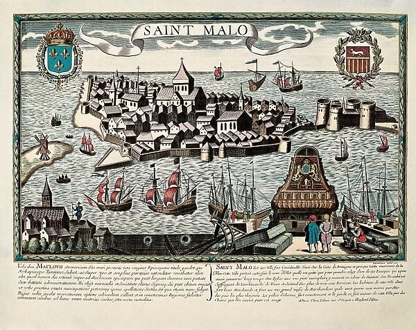 Map of Saint Malo, 17th c. Engraving