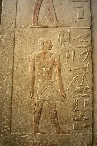Mastaba of Nefer and Kahay. Male figure. Relief. Egypt