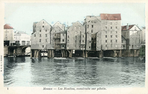 The Mills on the River Marne at Meaux, France