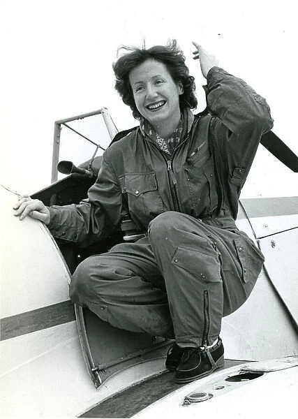 Miss A. A. Windle who flew Miles Magister, G-AKUA, and Wh?