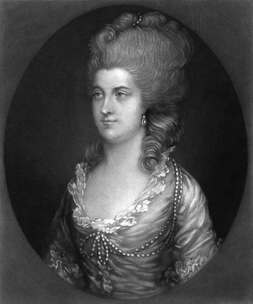 MRS MINET wife of Daniel Minet F.R.S. looking a little nervous as Gainsborough