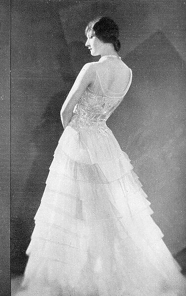 Norman Hartnell tulle gown
