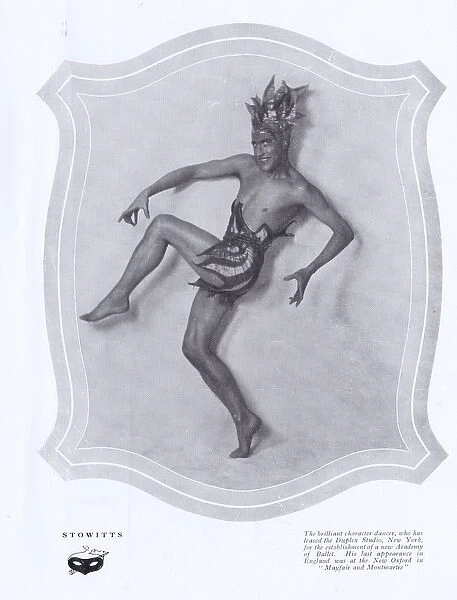 Portrait of the character dancer Stowitts, 1923