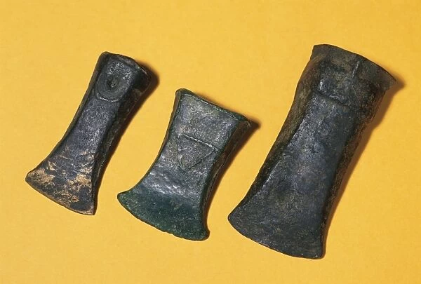 Prehistory. Iron Age. Tubular axes. From El Brull and Plana