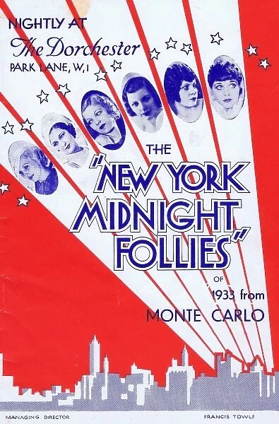Progamme cover for The New York Midnight Folies