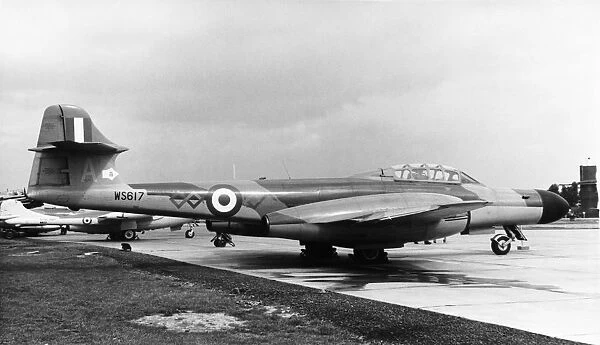 RAF Squadron Gloster Meteor Based at Duxford in 1950S