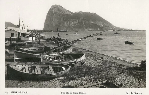 The Rock of Gibraltar from the beach