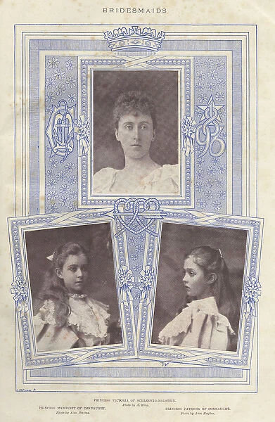 Royal Wedding 1896 -- three bridesmaids