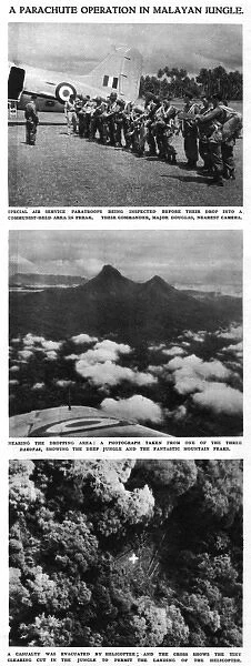 An S. A. S. parachute operation in the Malayan jungle