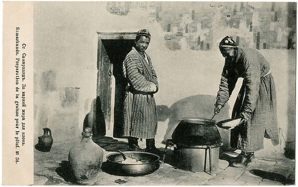 Samarkand, Uzbekistan - Preparing Pilaf