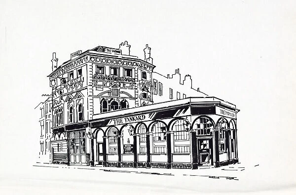Sketch of Tankard PH, Kennington, London