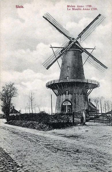 Sluis Windmill, The Netherlands - 1739