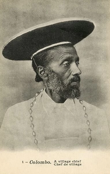 Sri Lankan Village Chief - Traditional Hat - Colombo