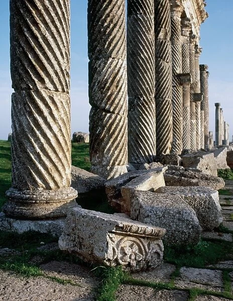 Syria. Apamea or Apameia (Afamia). Colonnade in the Cardo Ma